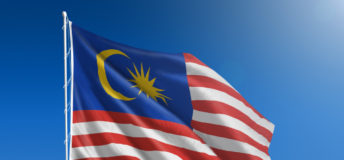 Flag of Malaysia on a flag pole